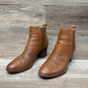 Madewell The Regan Rich Brown Leather Chelsea Boot Women's Size 10